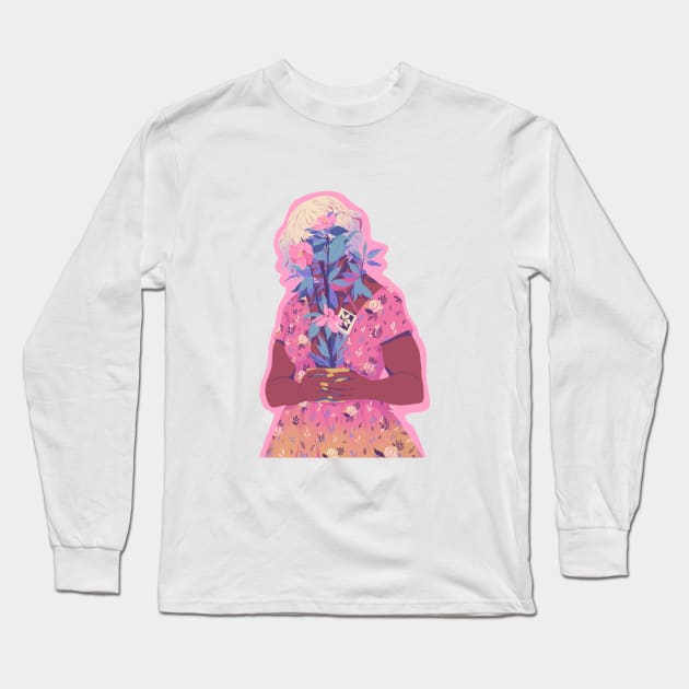 Very Shy Girl 01 Long Sleeve T-Shirt by eniddin